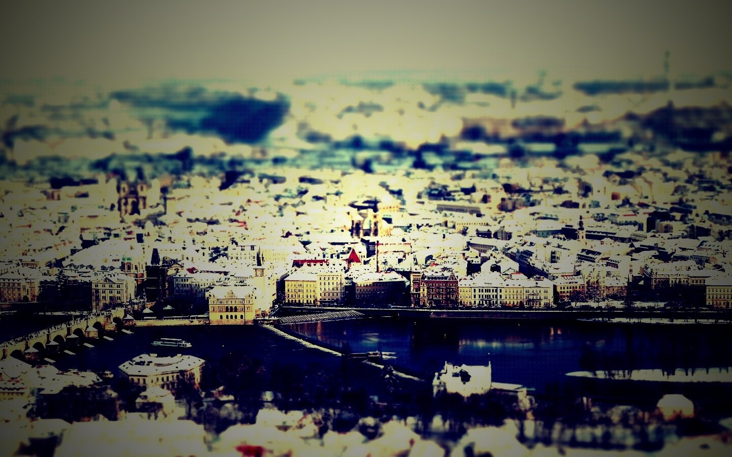 Вид на город обои