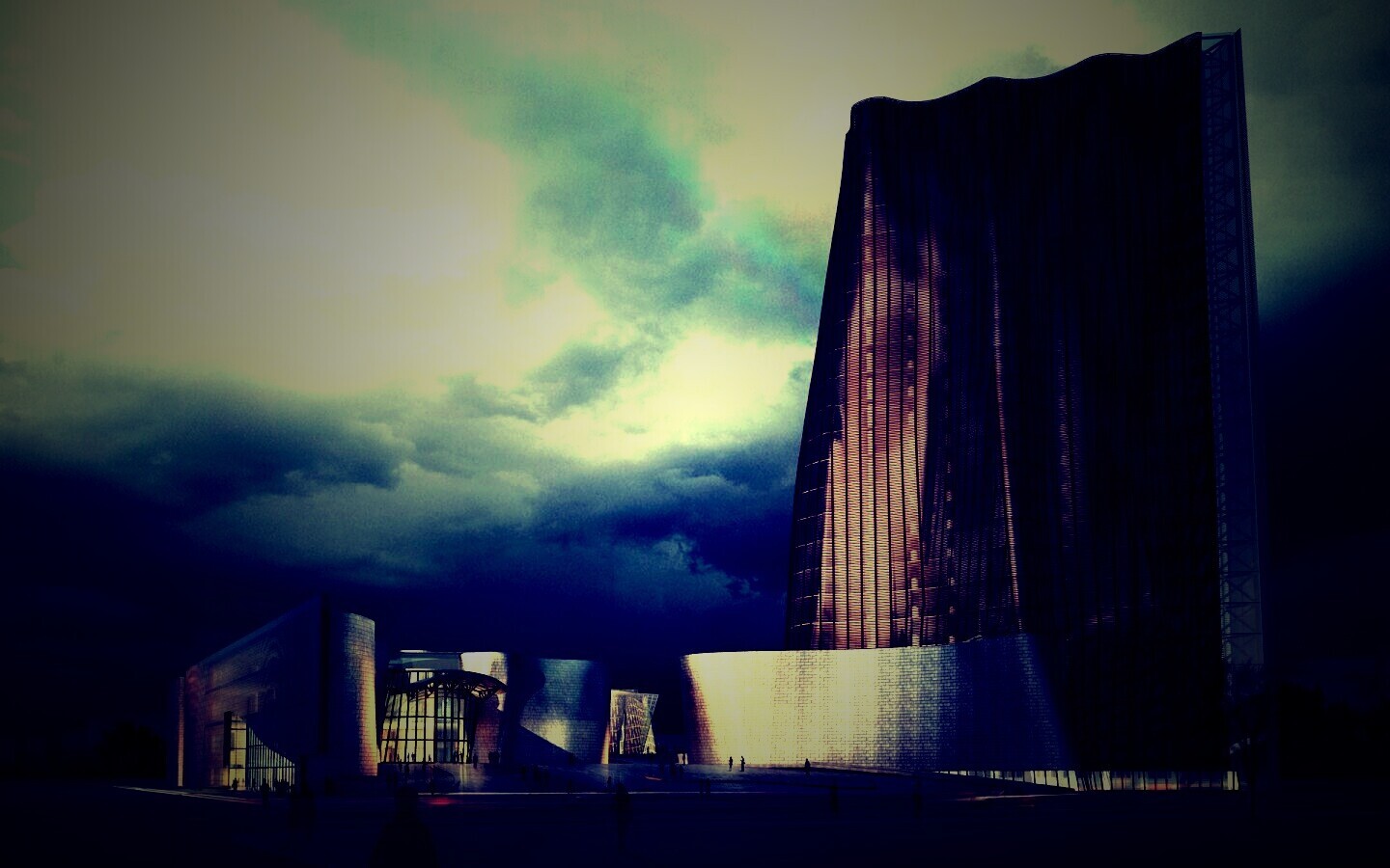 Здание обои