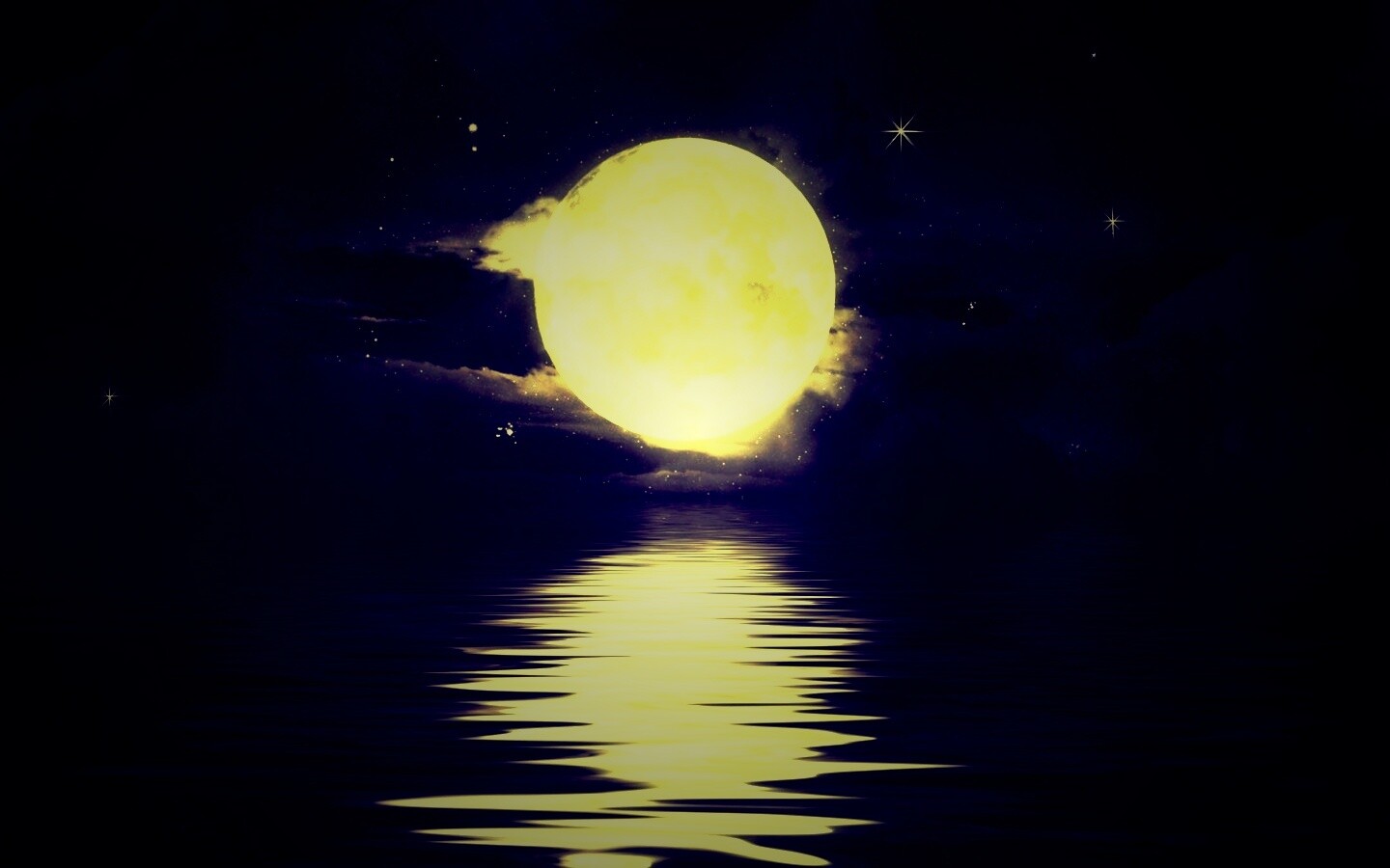Огромная луна обои
