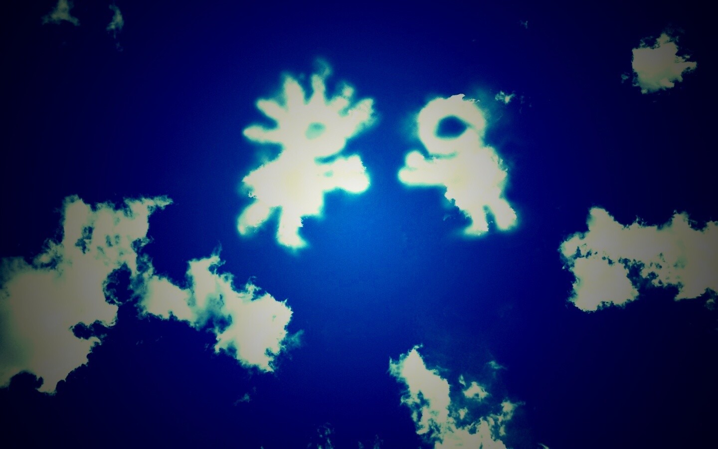 Фигуры из облакоа обои