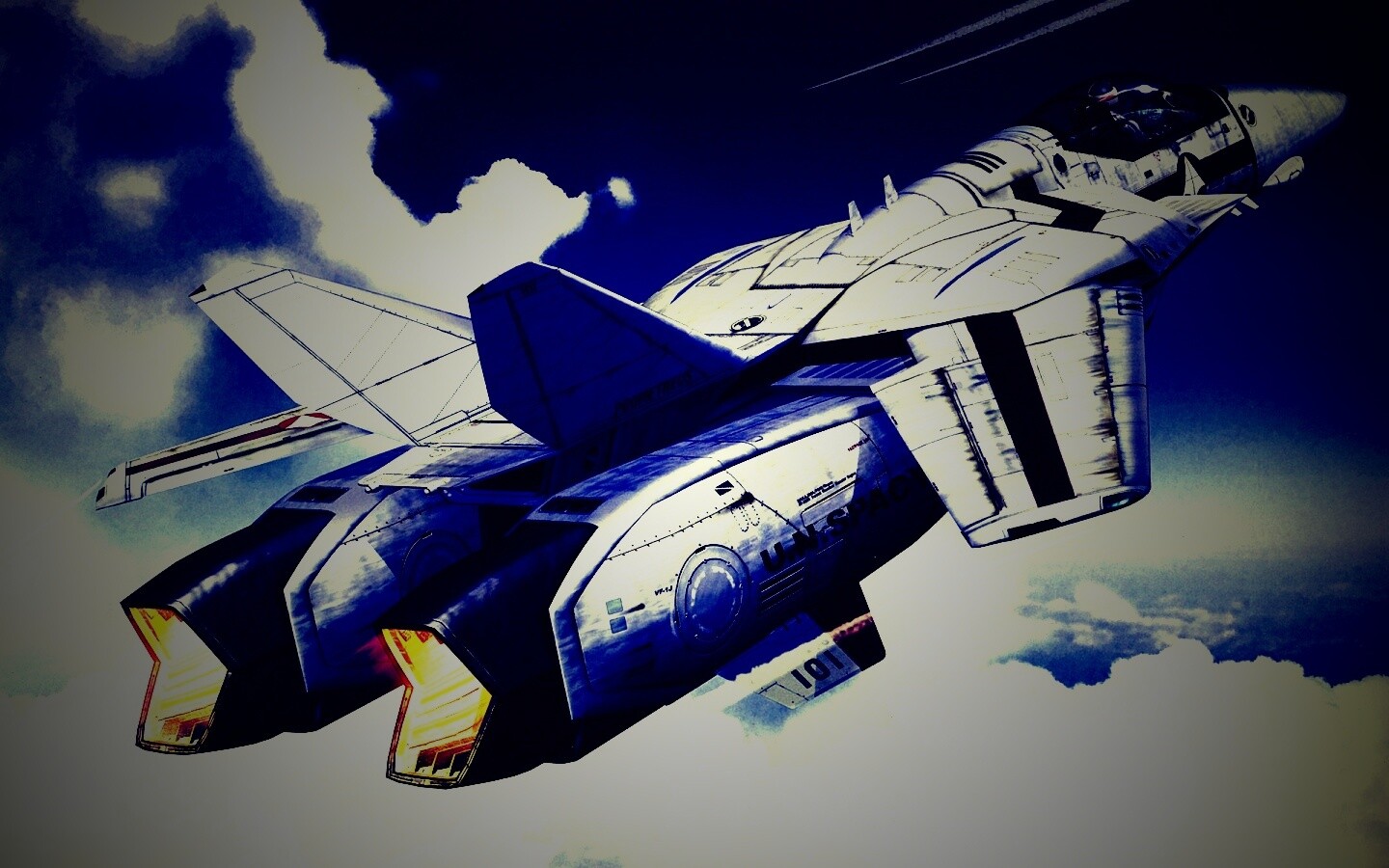 Реактивный самолёт будущего обои