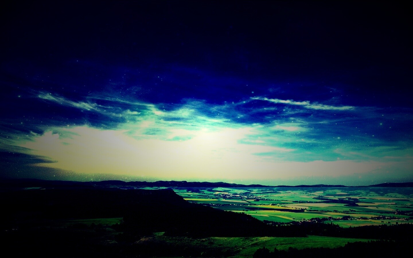 Вид на равнину обои