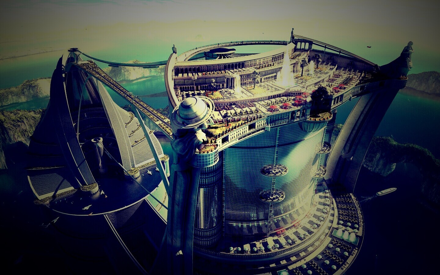 Город будущего обои