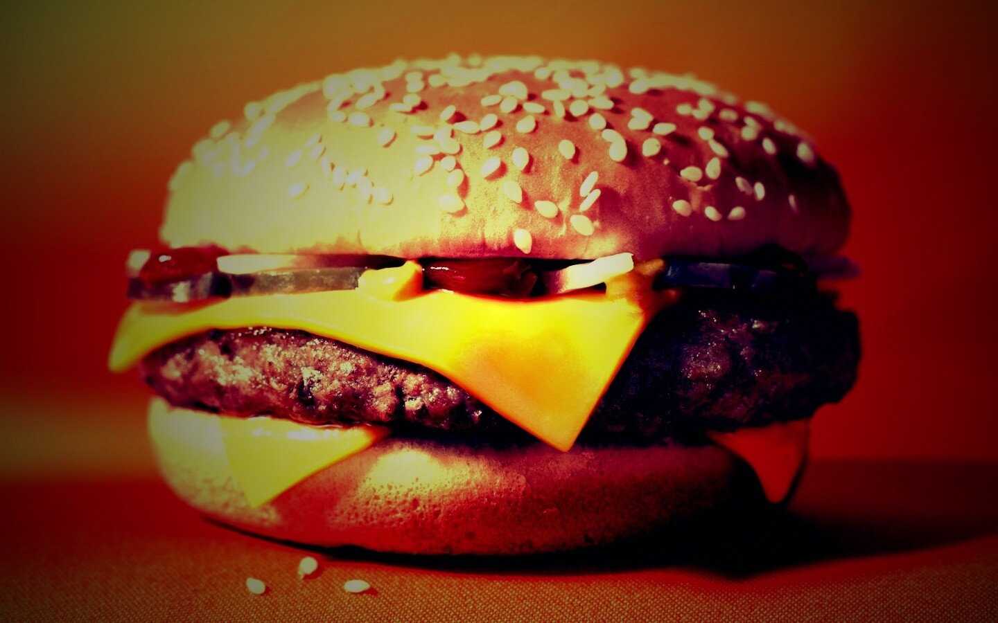 Сочный чизбургер обои