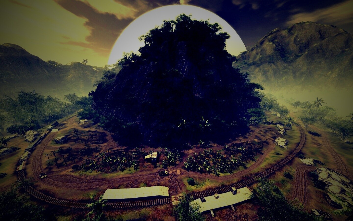 Железная дорога в тропиках из Crysis обои