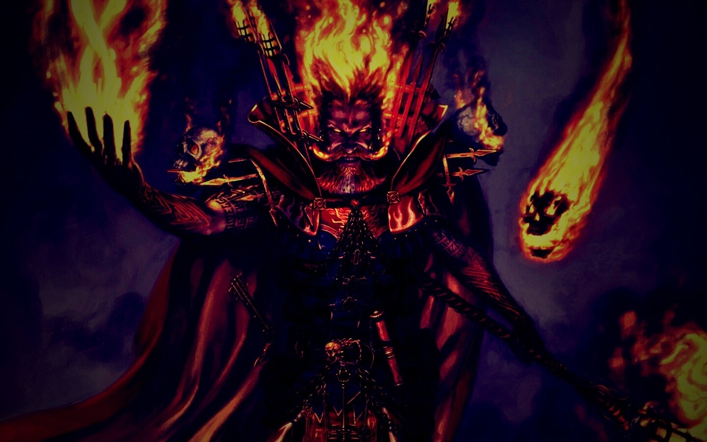 Огненный демон обои