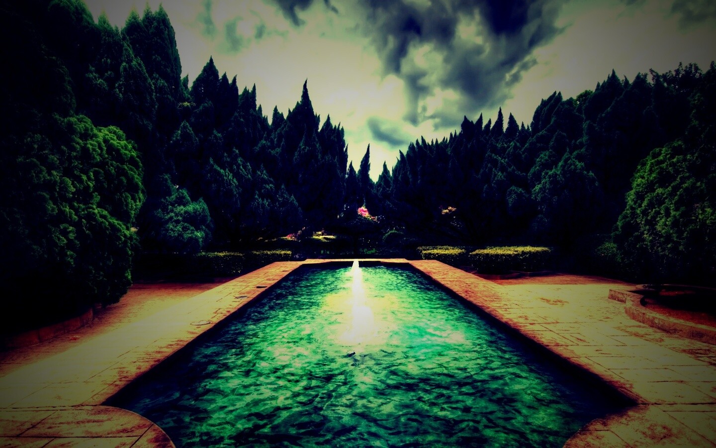 Фонтан в заповеднике обои