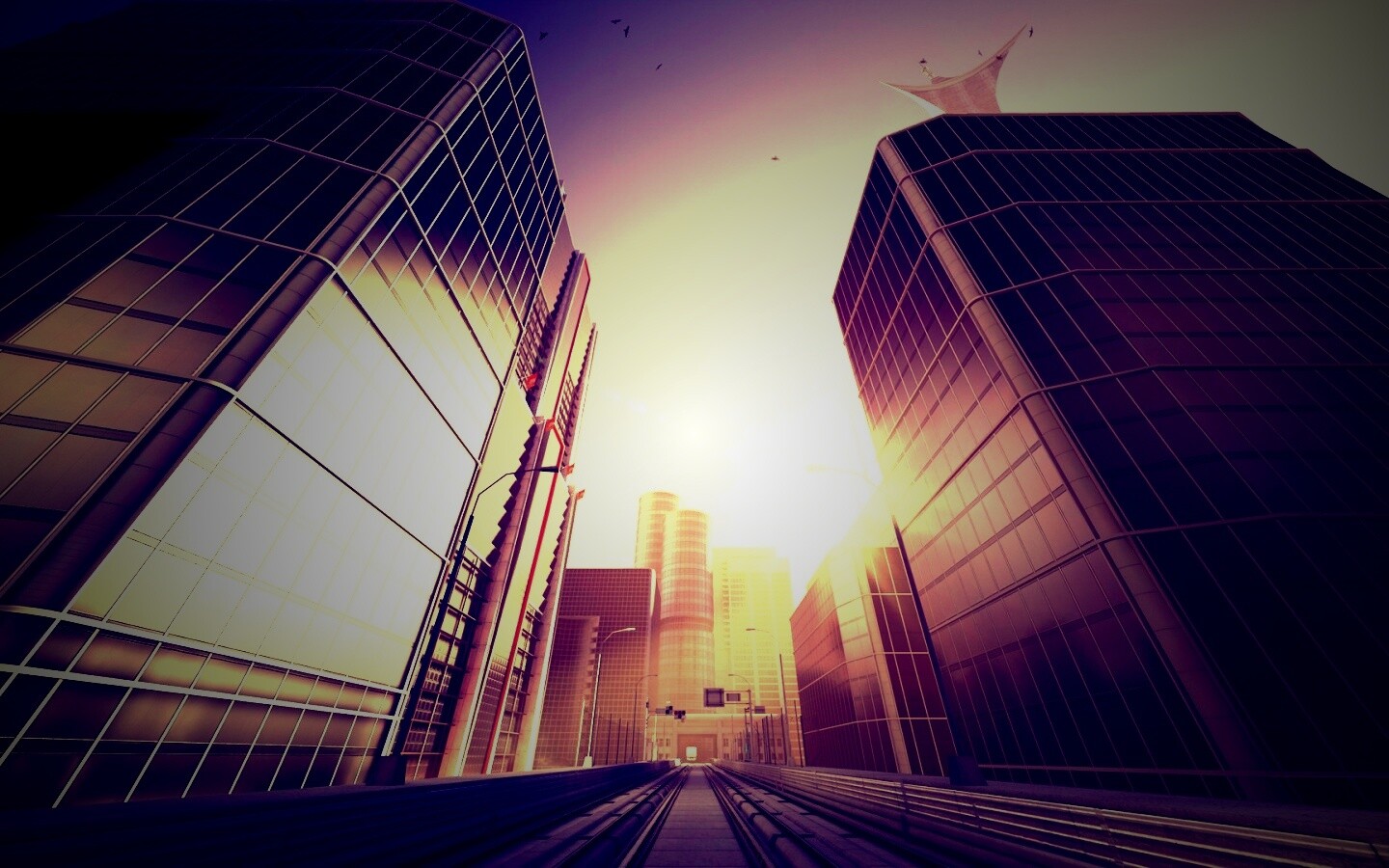 Улица из Mirrors Edge обои