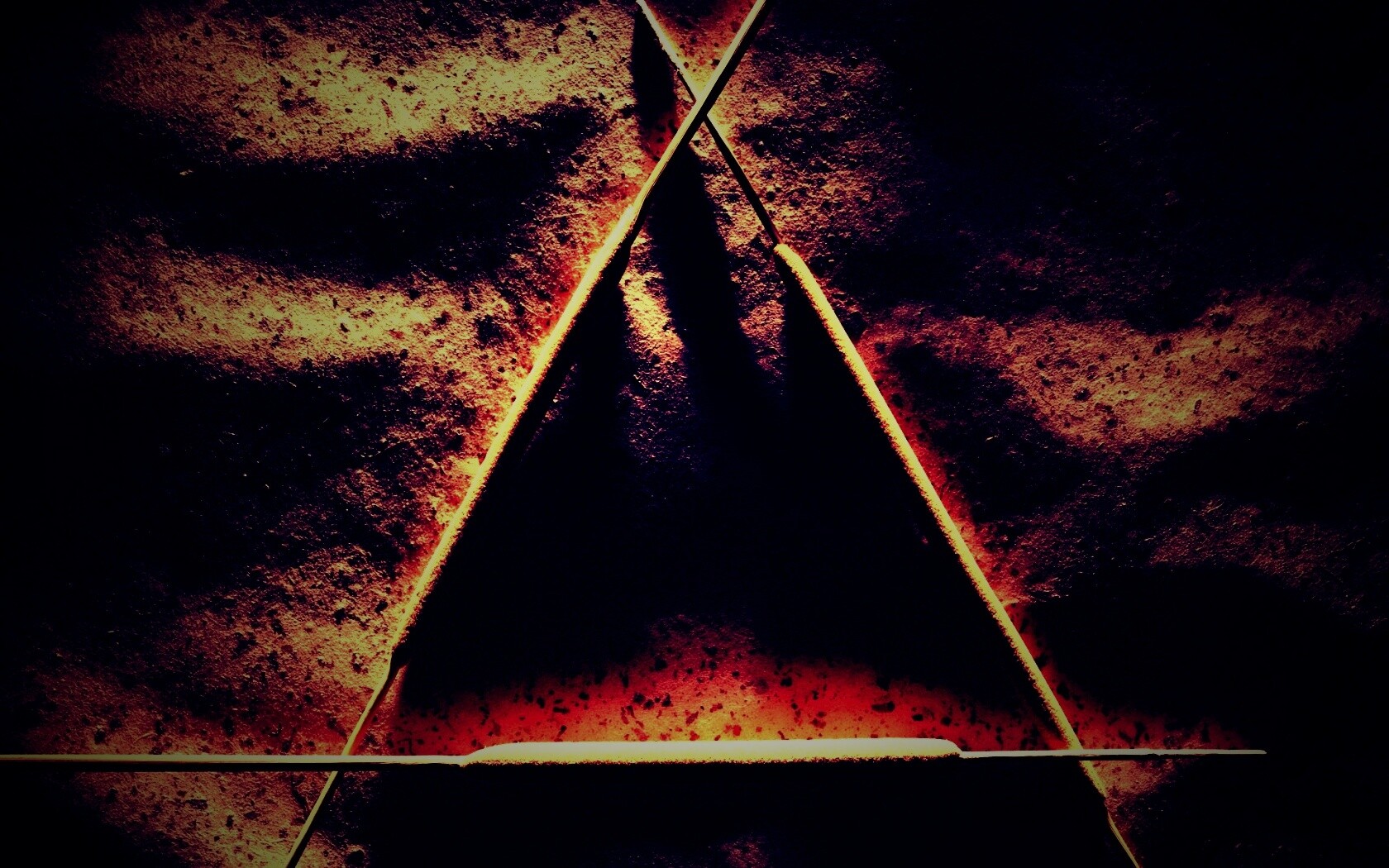 Треугольник из палочек обои