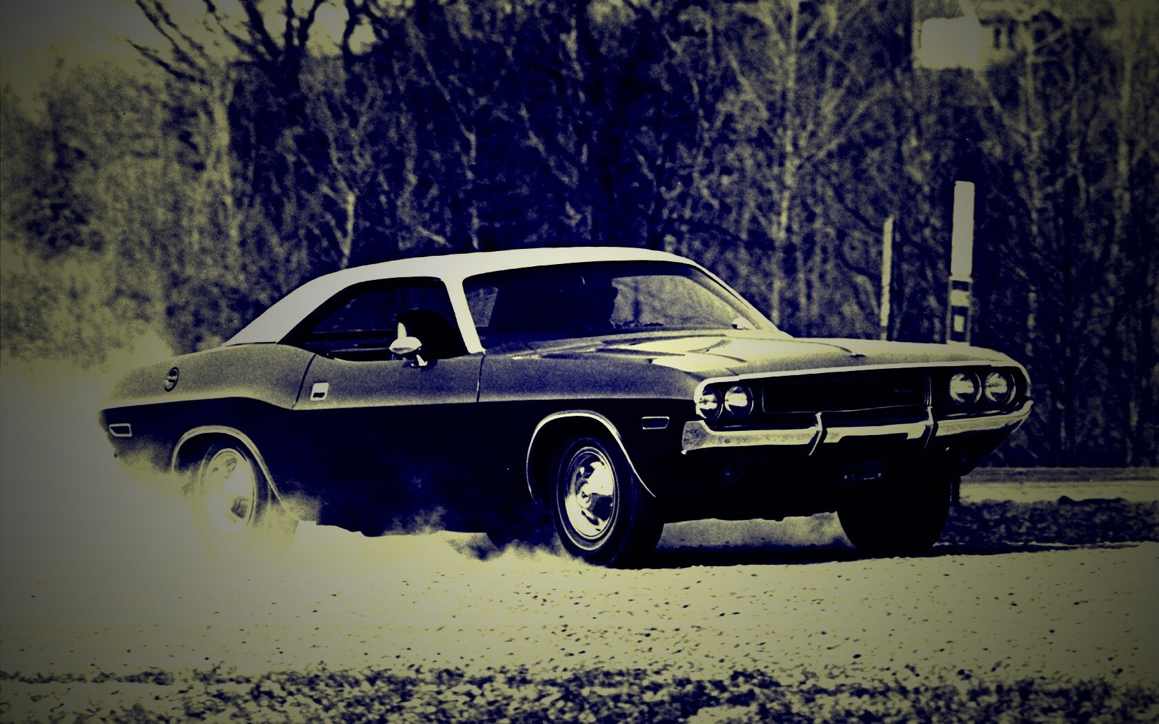 Черно-белое фото Dodge обои