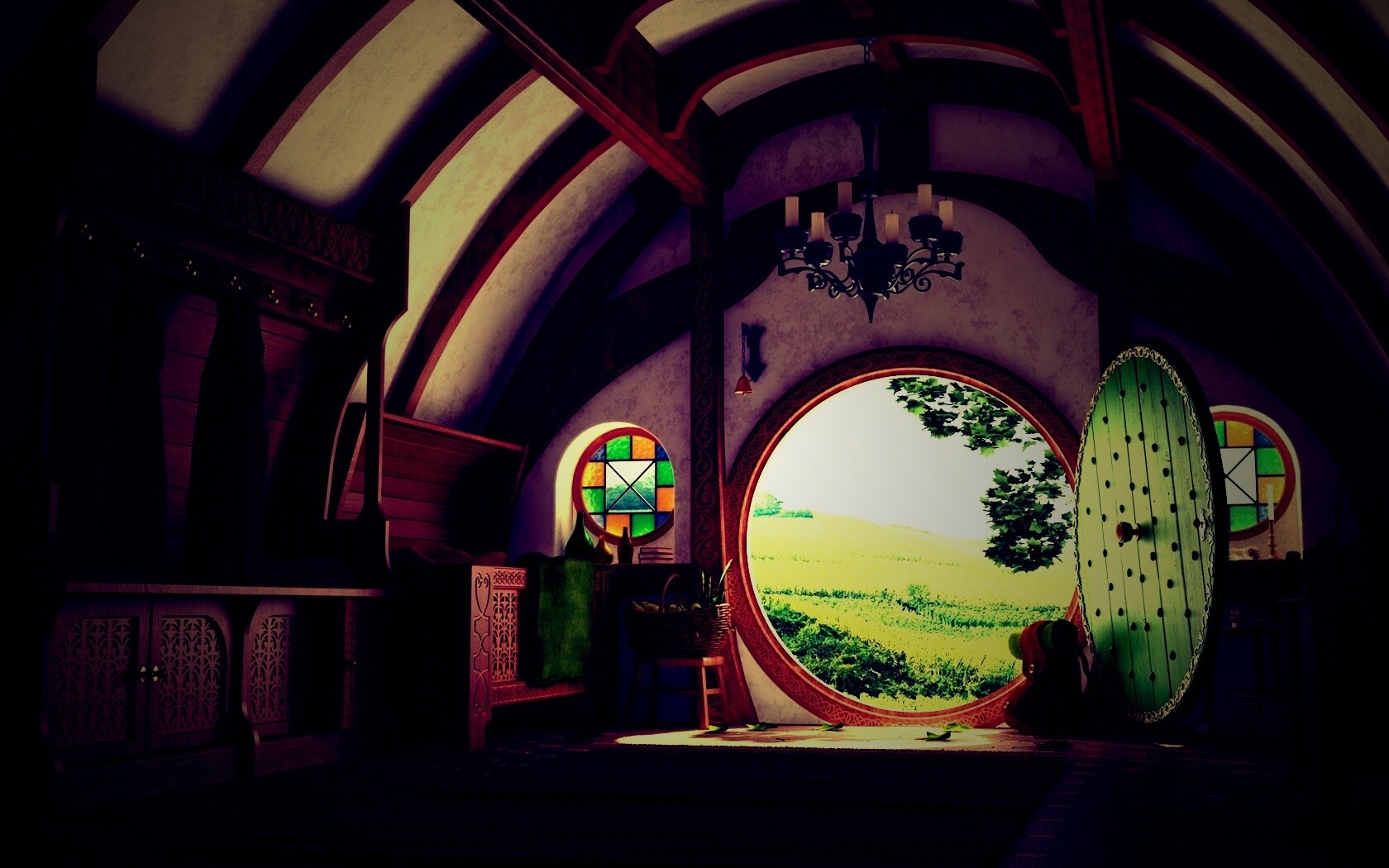 Дом хоббитов обои