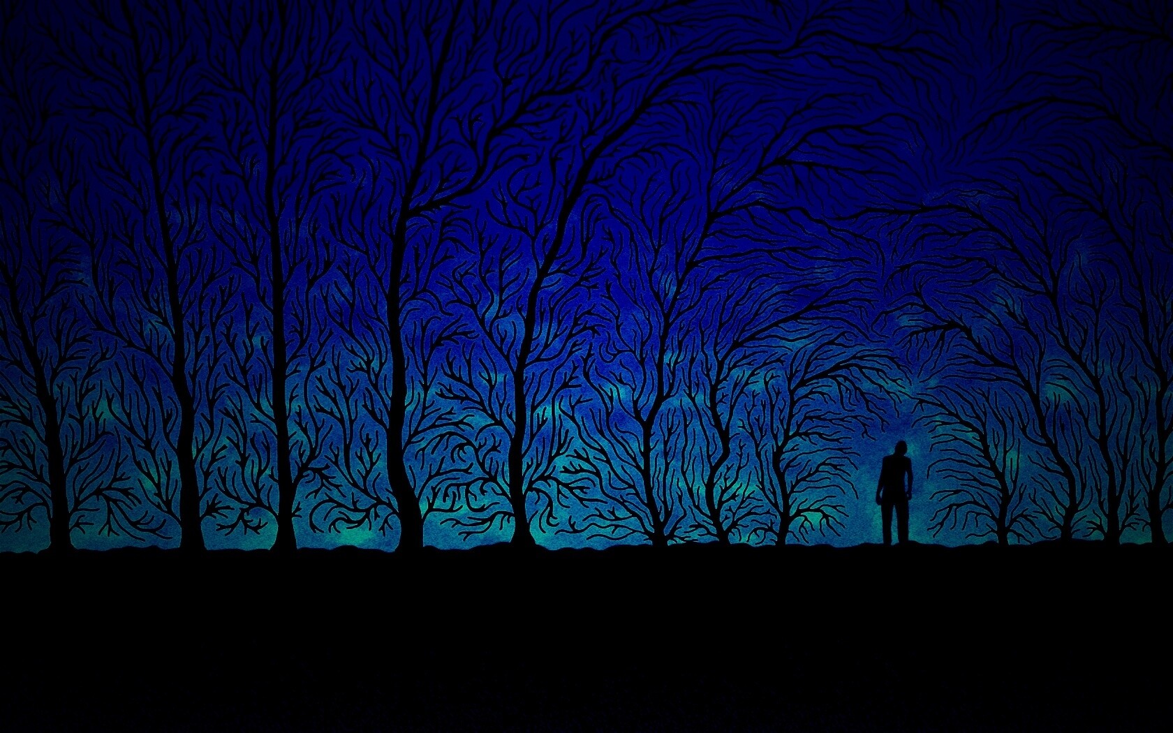 Смыкающиеся деревья обои