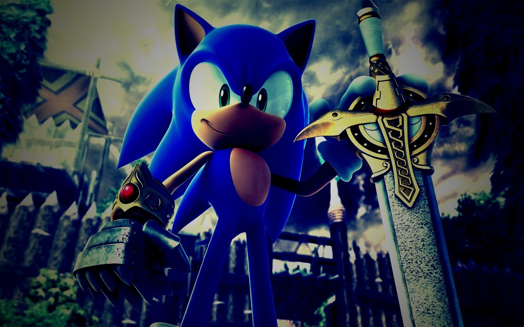 Соник с мечем обои