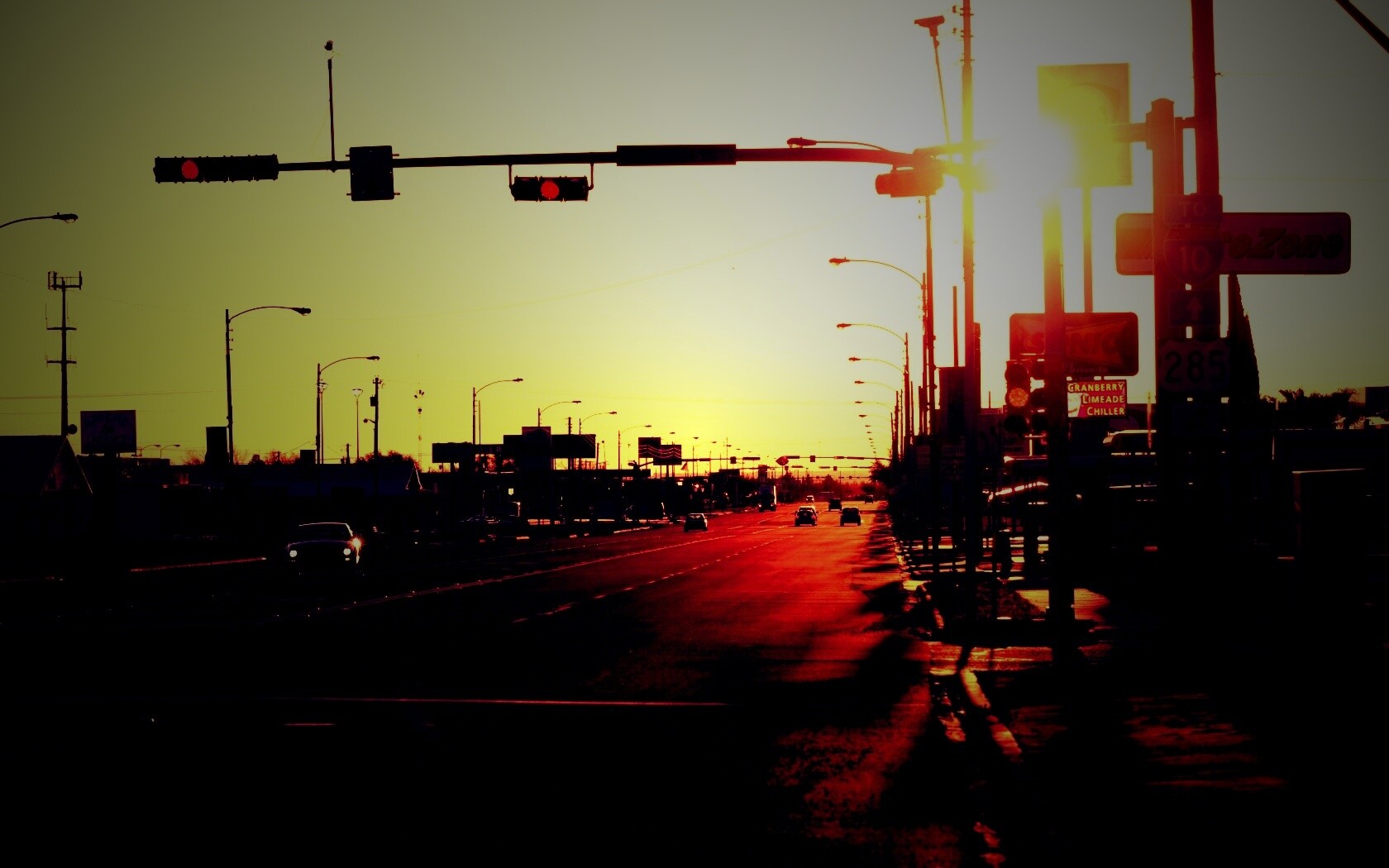 Закат в Лос Анджелесе обои