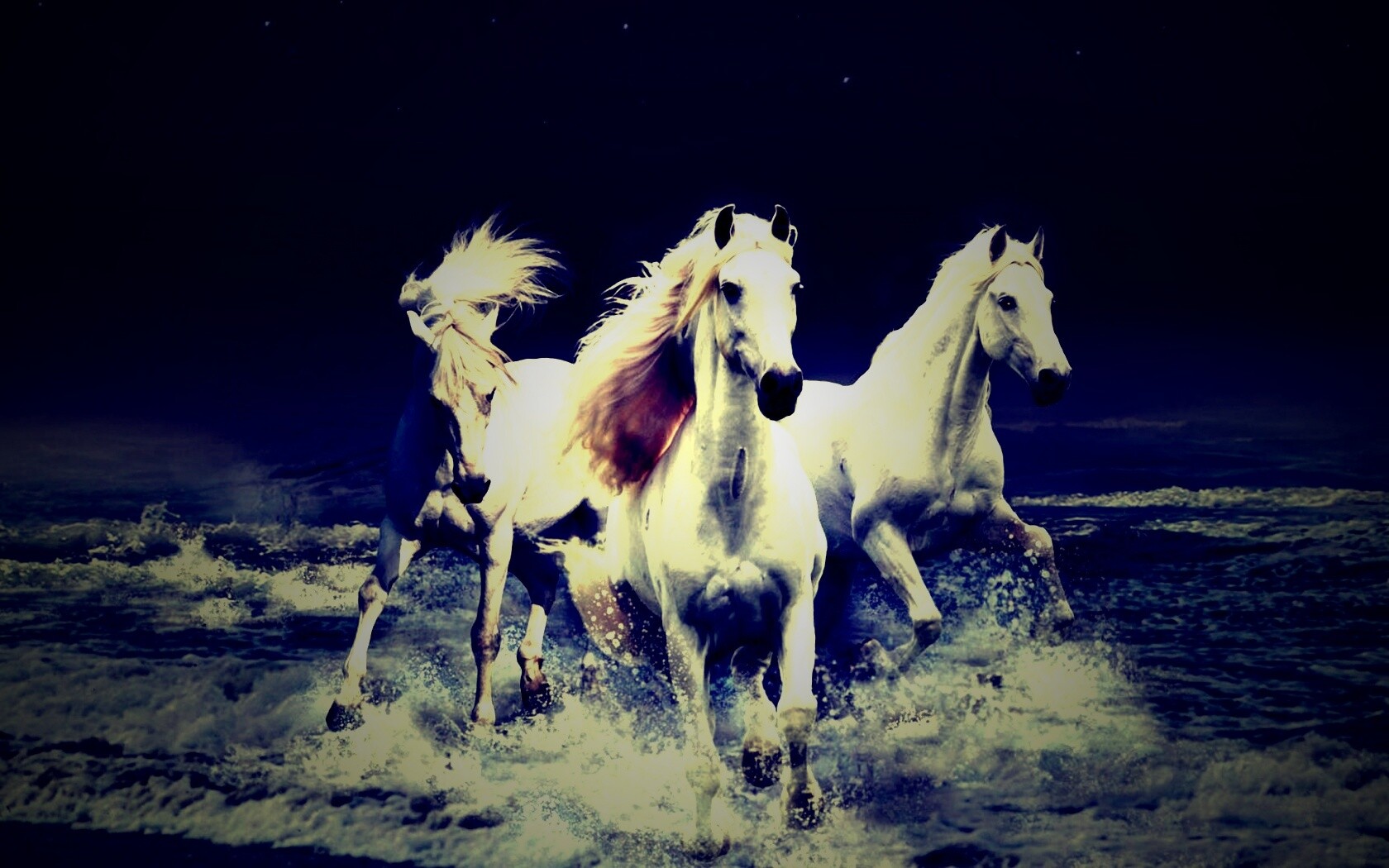 Тройка конец в море обои