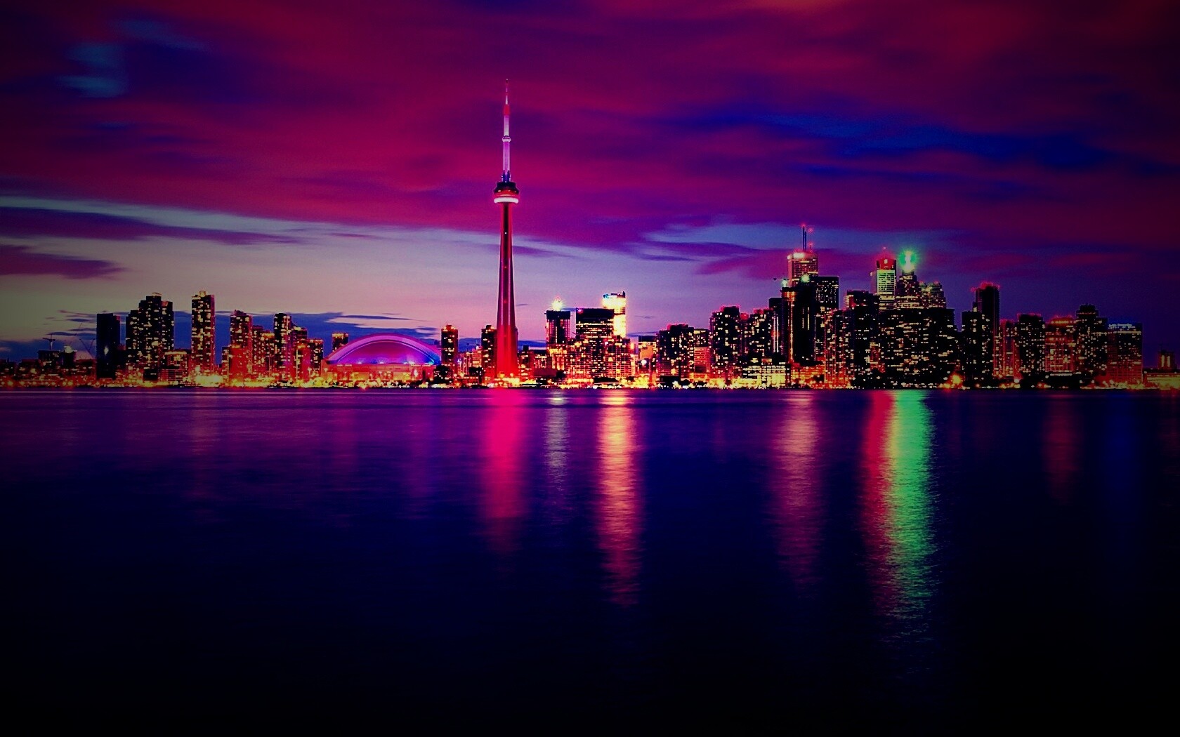 Ночной Торонто обои