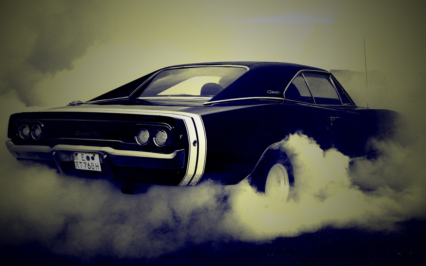 Додж Чарджер жжет резину обои