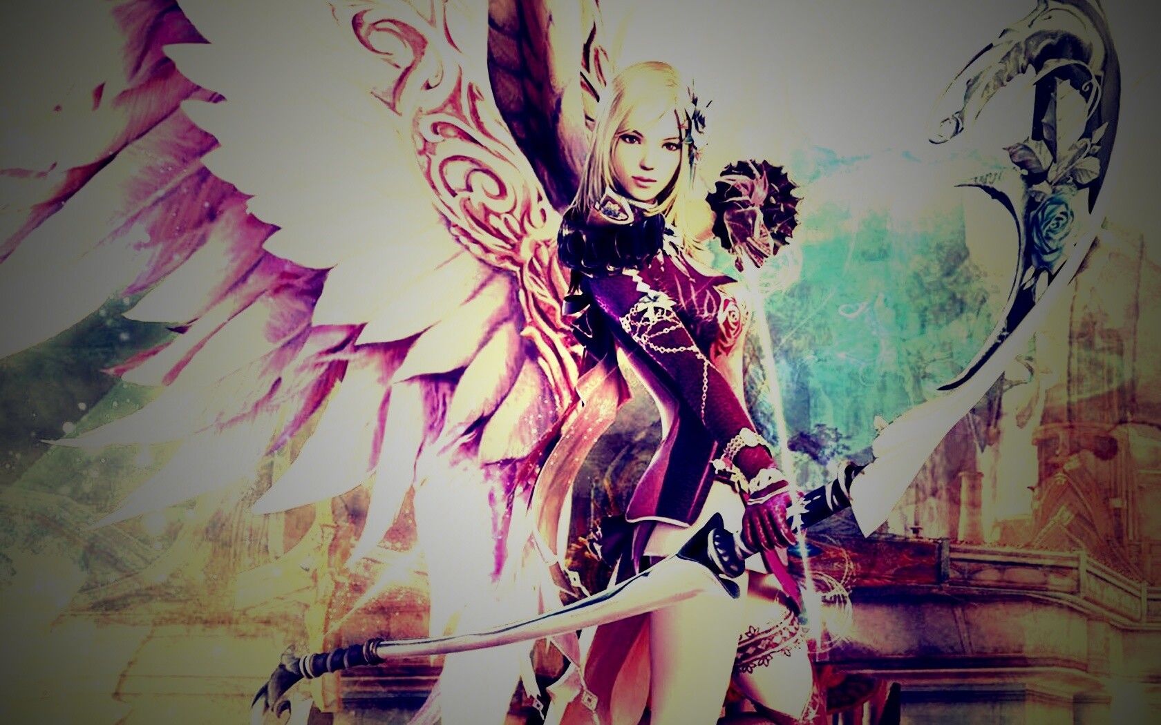 Эльфийка лучница из Aion обои