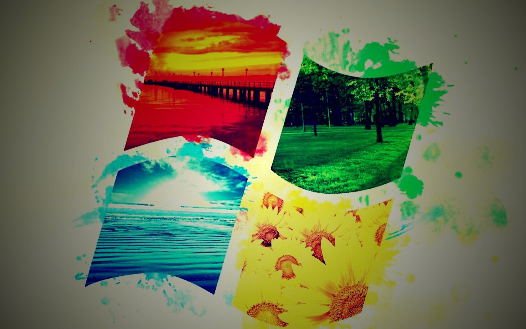 Логотип Winfdows bз фотографий природы обои