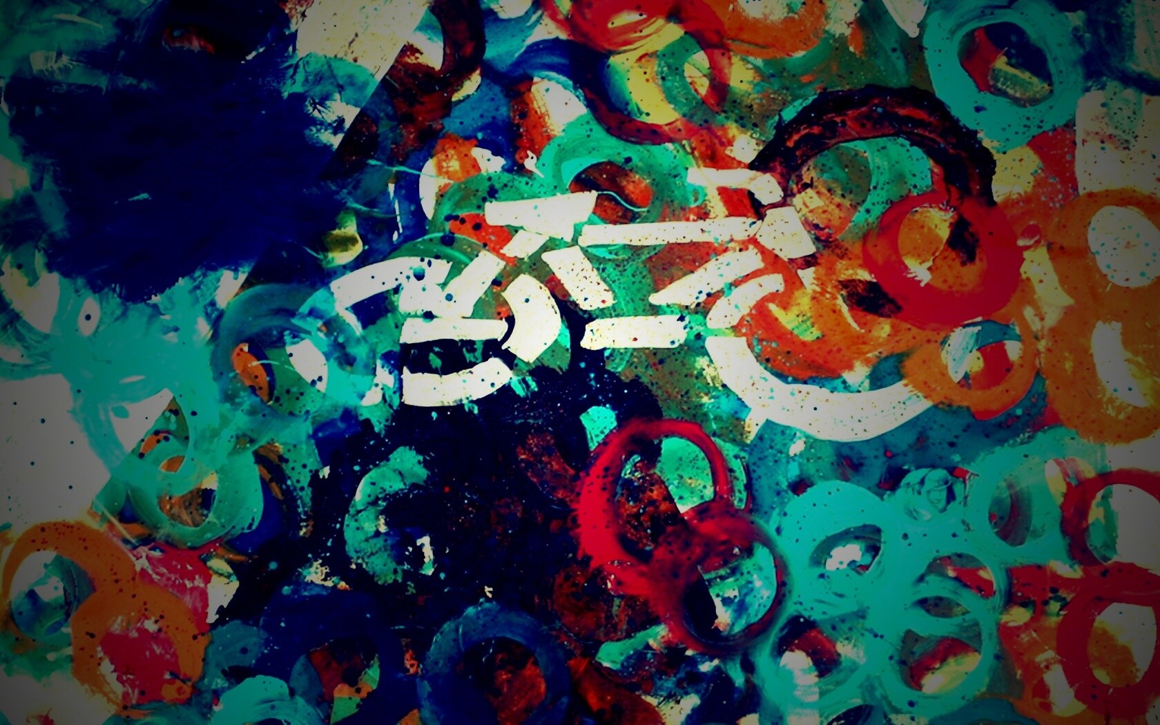 Рисованный через трафарет велосипед обои