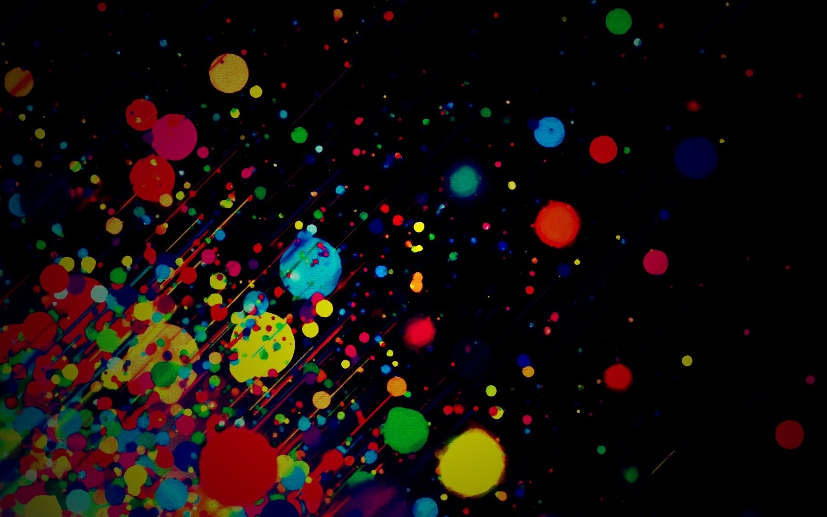 Полёт разноцветных кругов обои