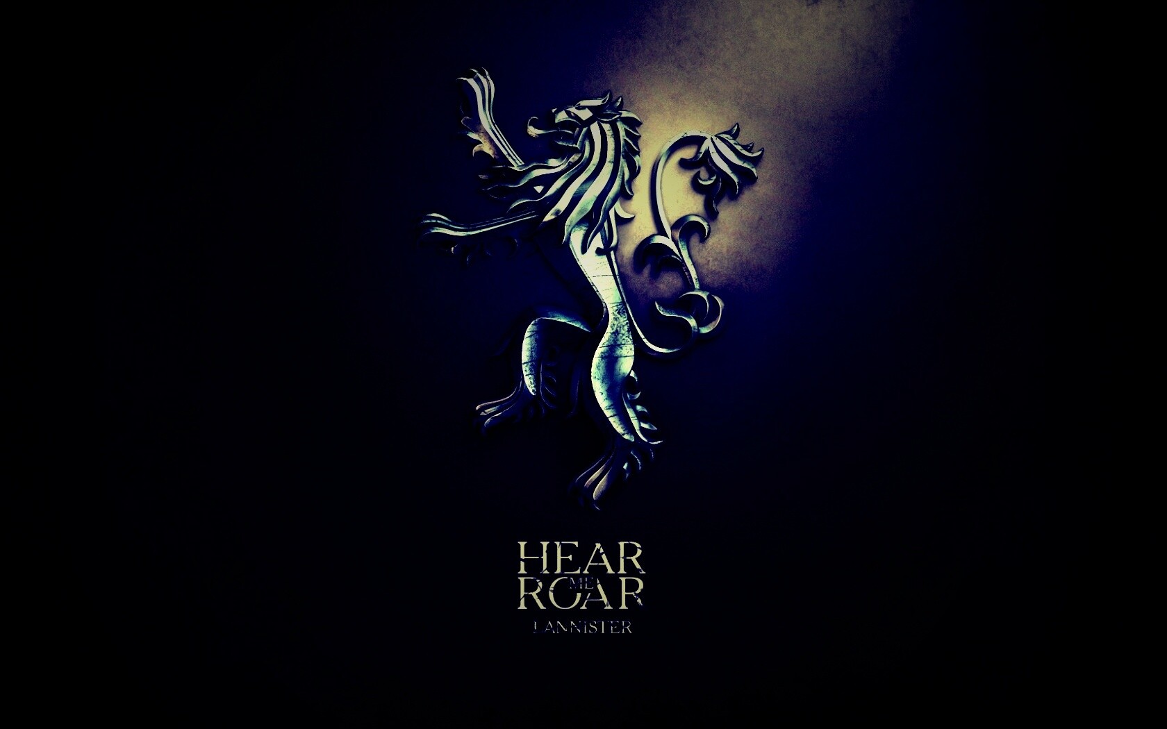 Металлический герб дома Ланнистеров обои