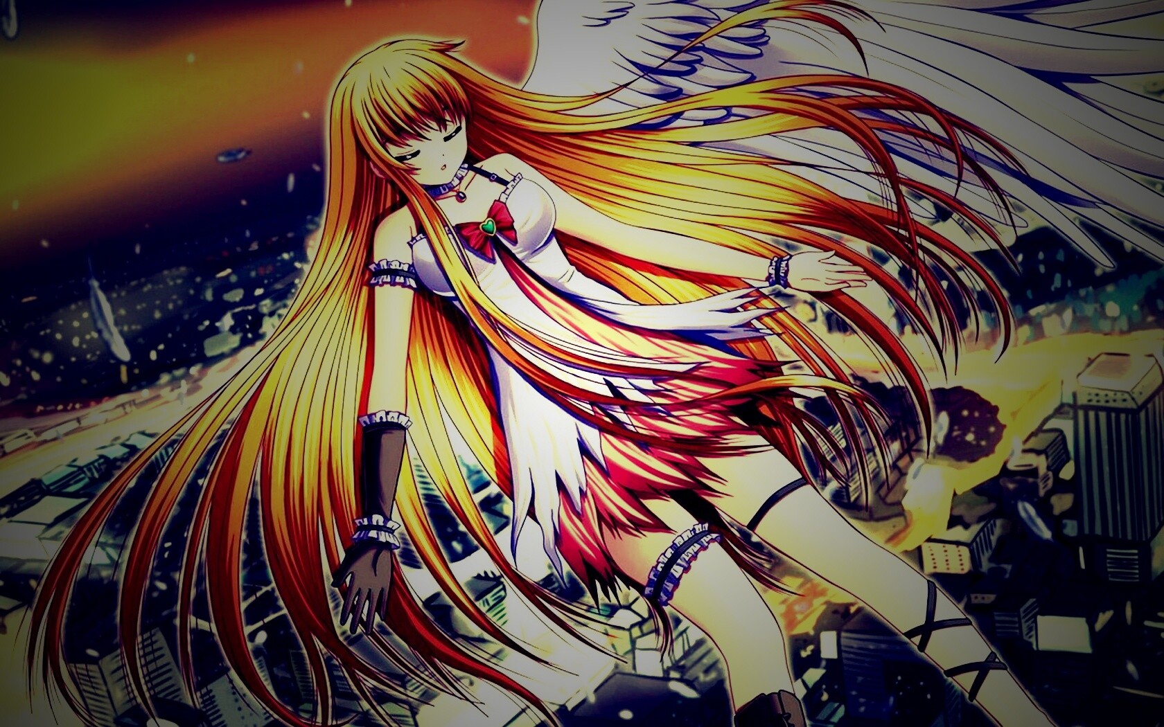 Неопознанная девушка из аниме обои