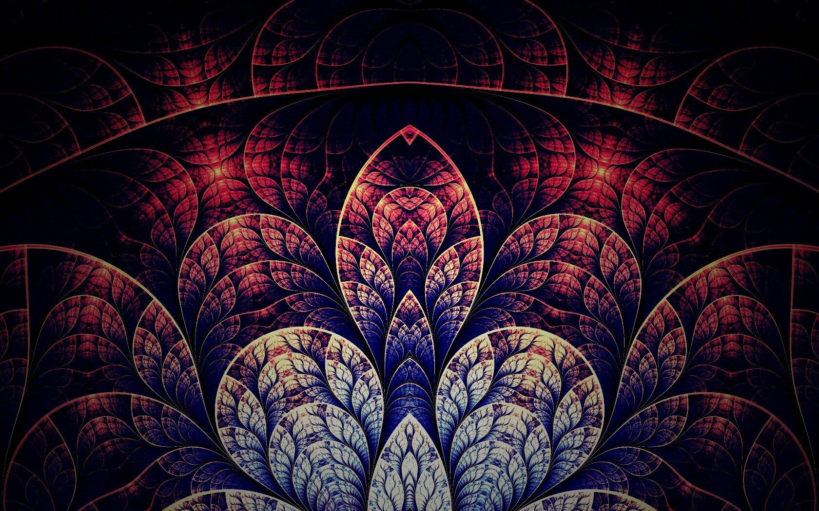 Фрактальные листья обои