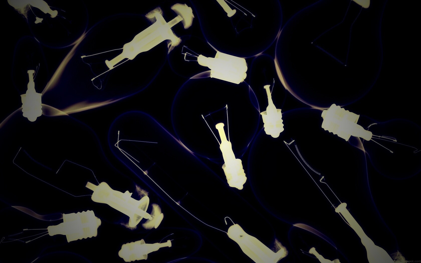 Лампочки под рентгеном обои