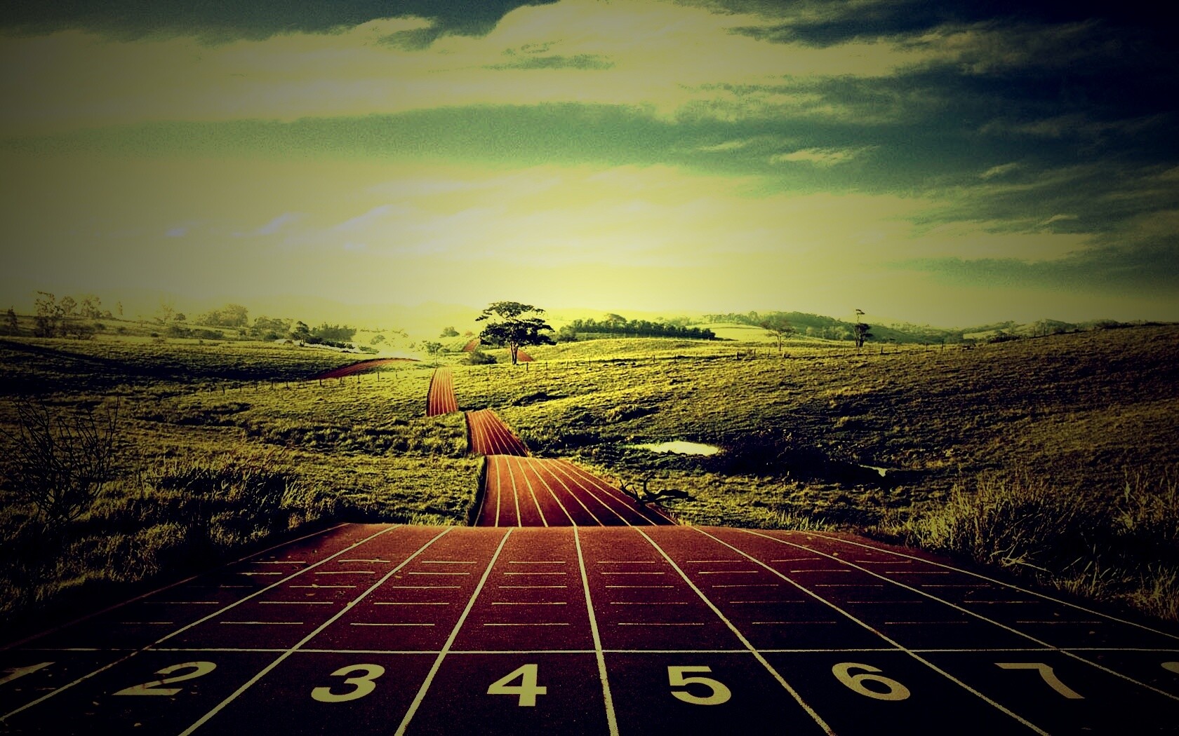 Бесконечная беговая дорожка обои