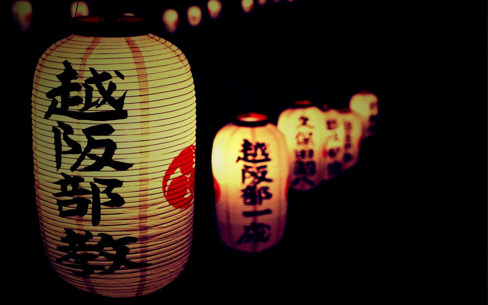 Японские фонарики обои