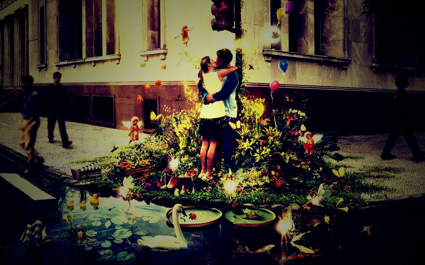 Волшебный поцелуй обои