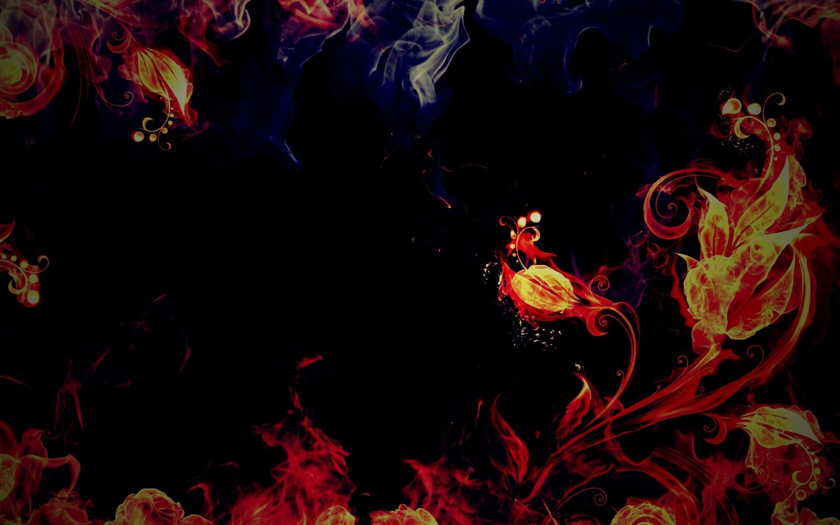 Огненные цветы обои