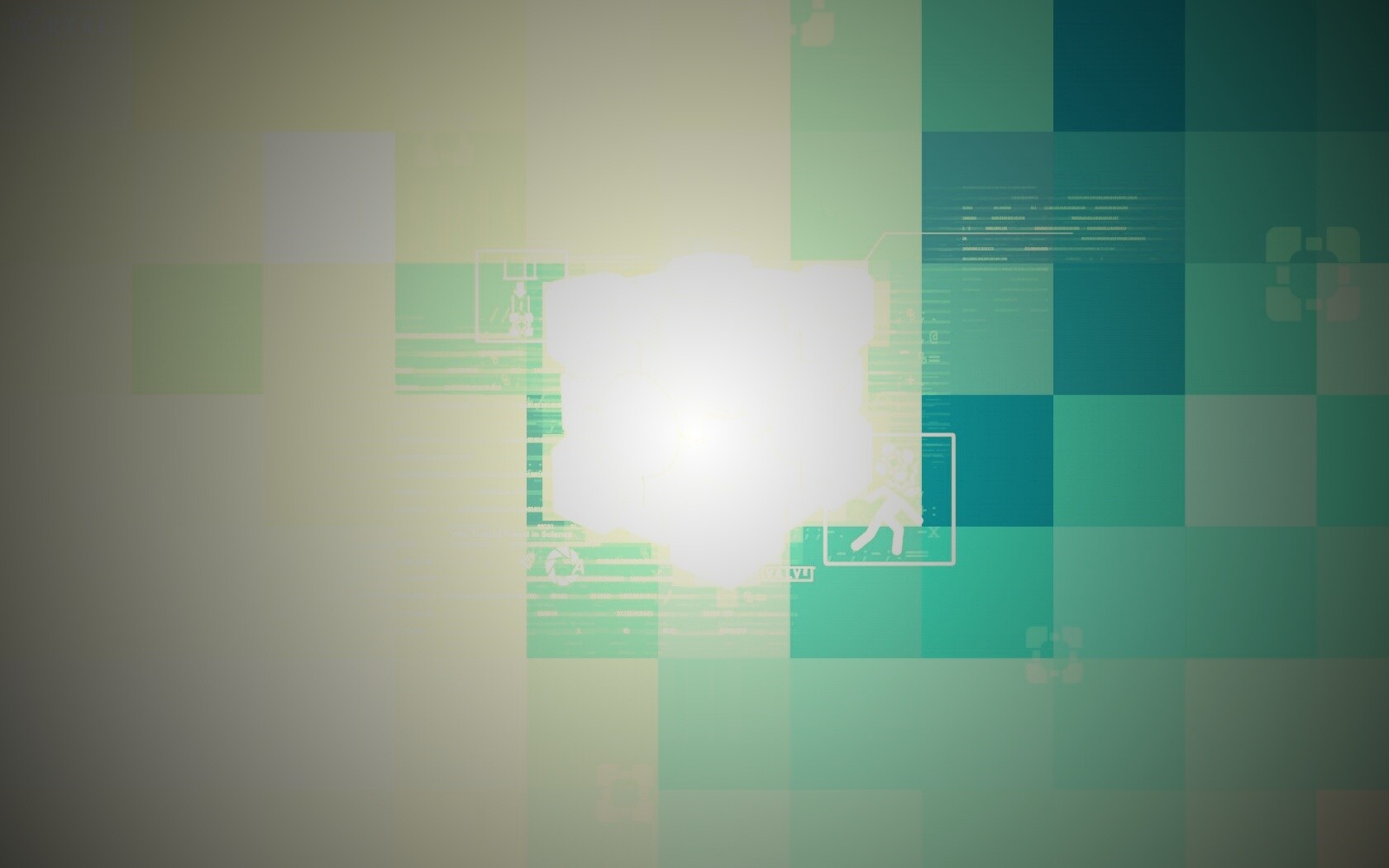 Высокотехнологичный куб из Портал обои