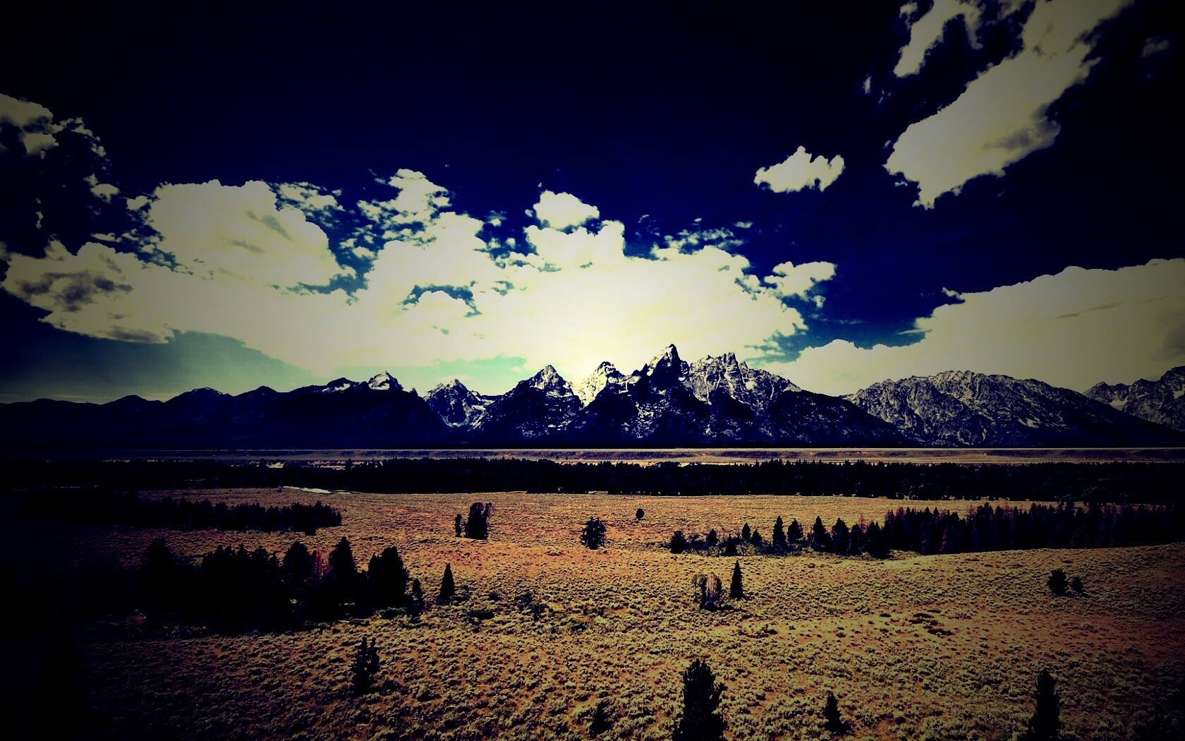 Степь и горы обои