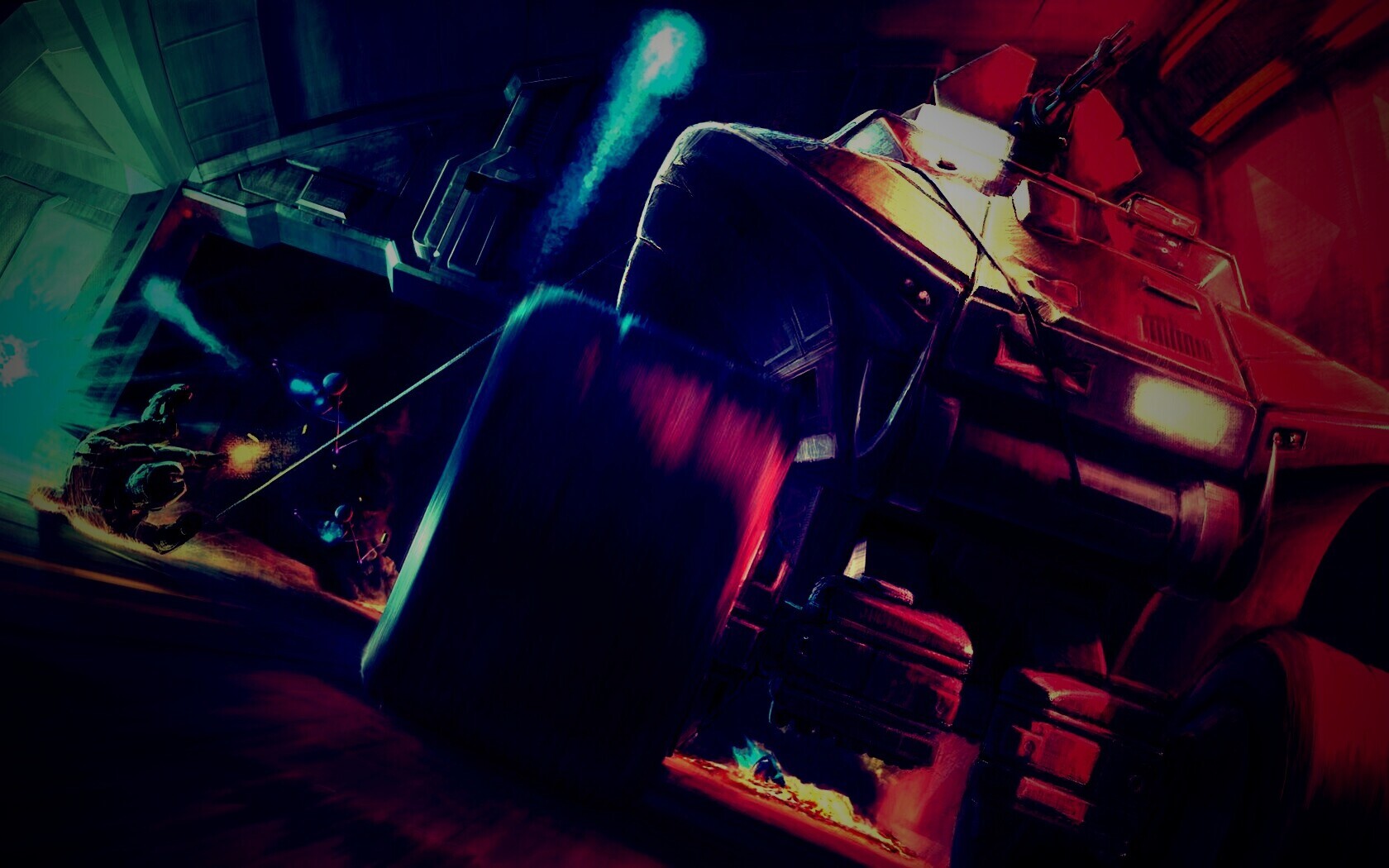 Погоня в Halo обои