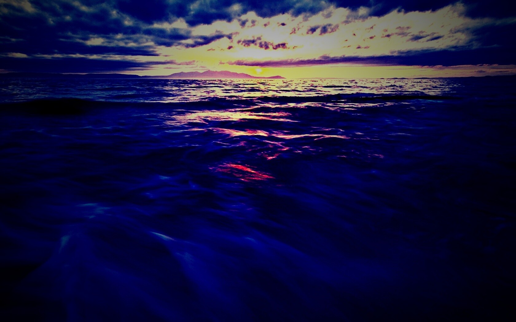 Красивый горизонт на море обои