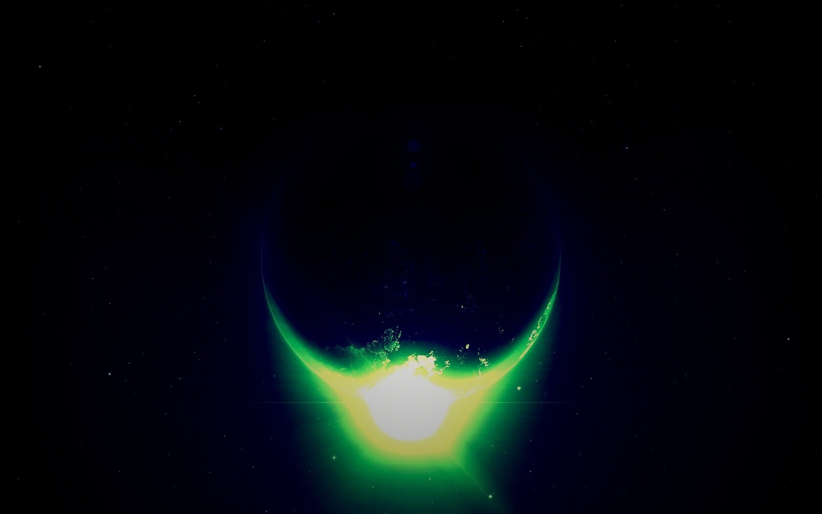 Восход виден из космоса обои