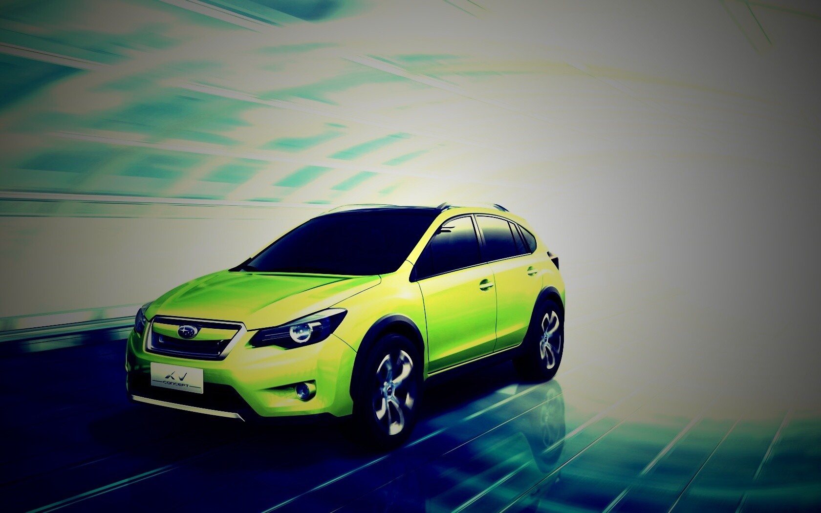 Субару в тоннеле обои