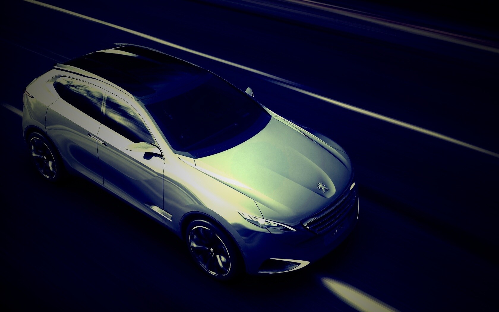 Концепт пежо на трассе обои