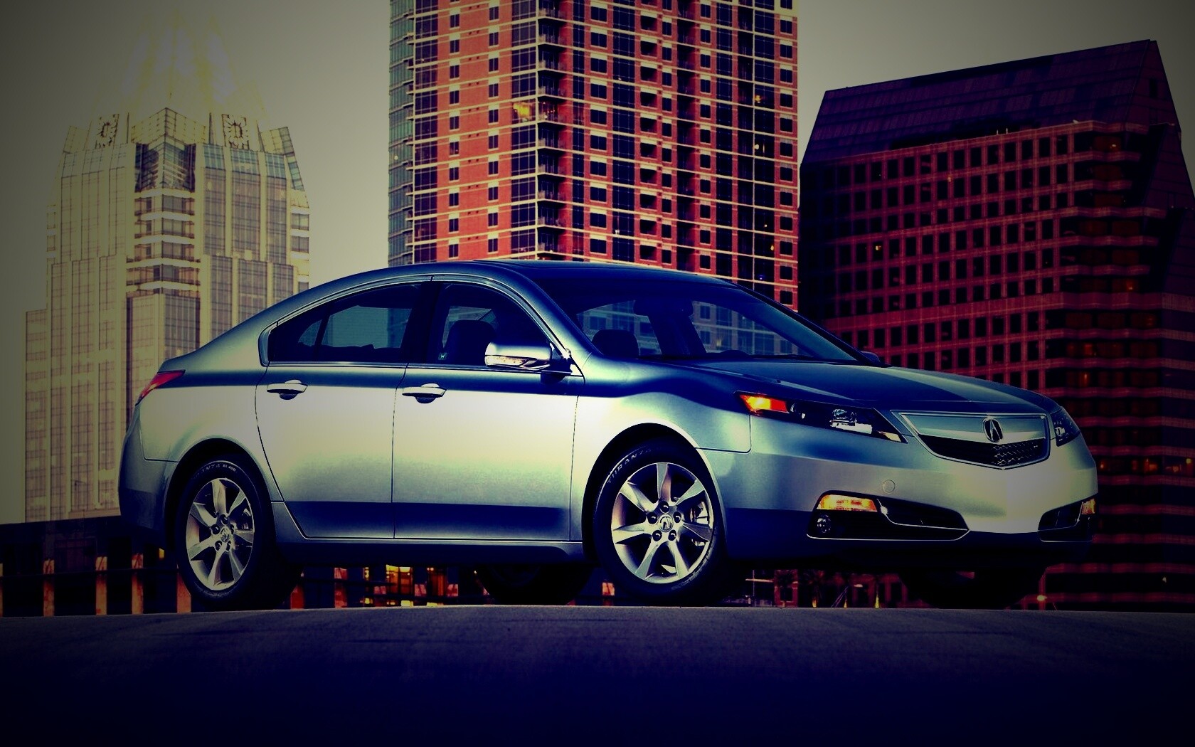 Acura  в городе обои