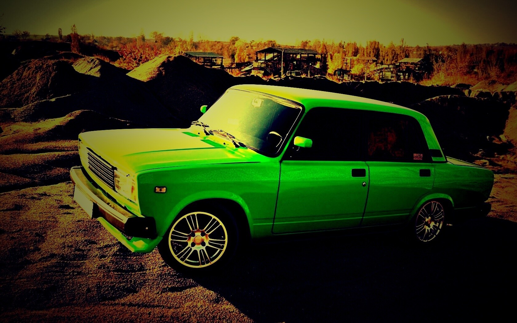 Кислотные жигули обои