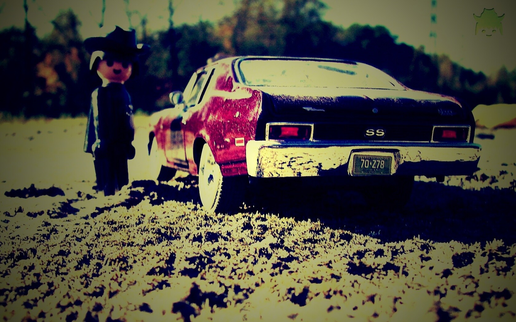 Машинка для человечка Lego обои