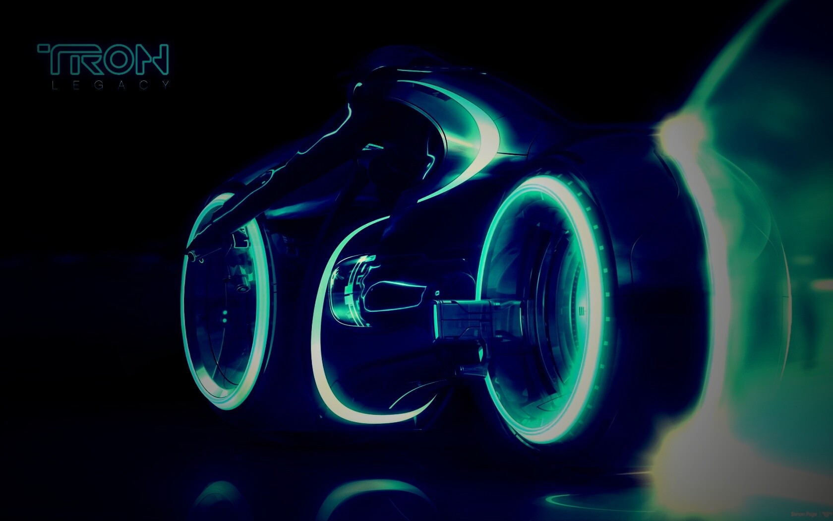 Светоцикл из TRON обои