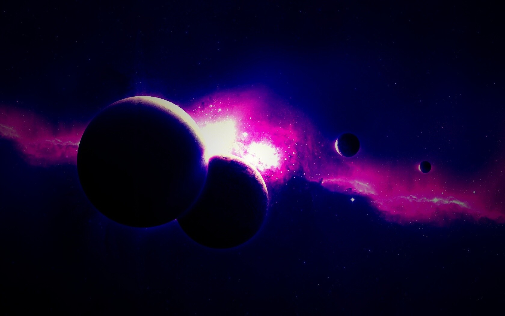 Фиолетовая вселенная обои