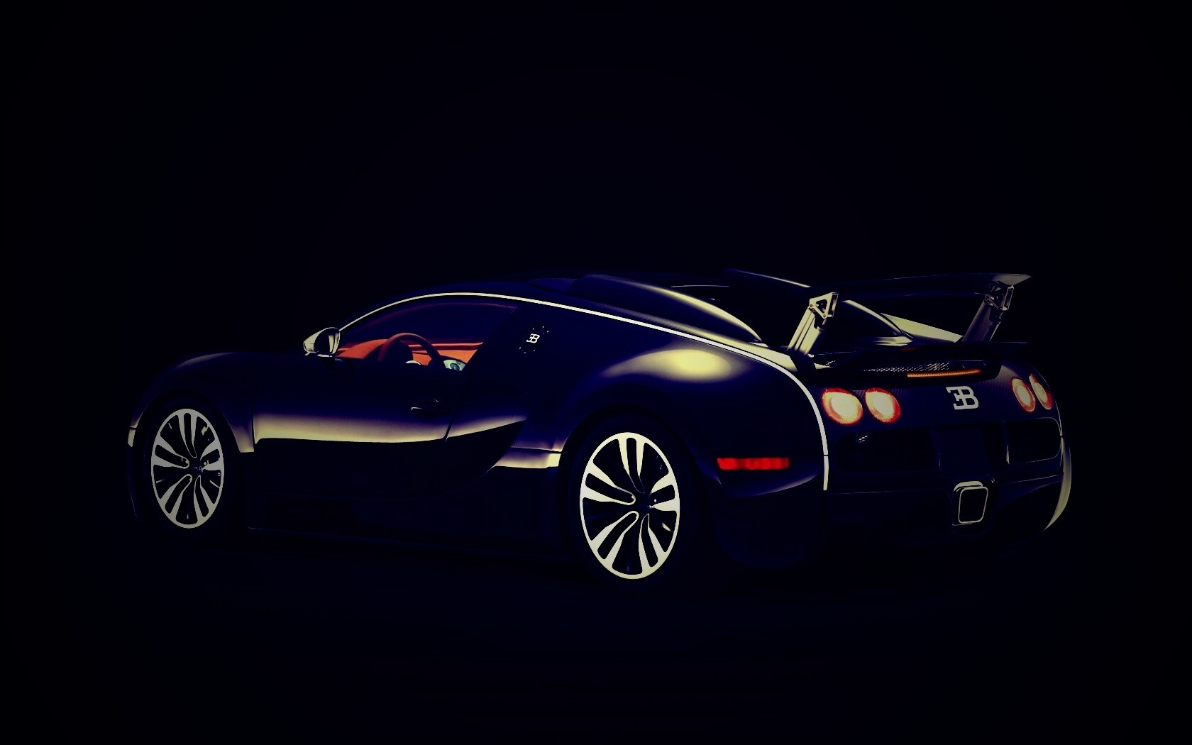 Черный спорткар обои