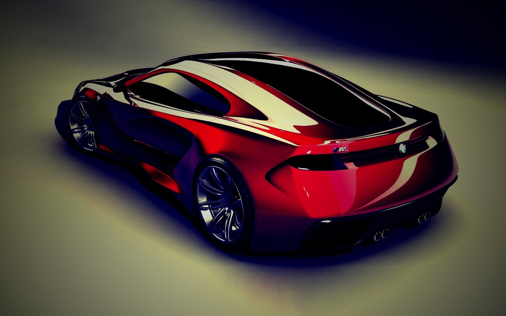 Красный концепт BMW обои