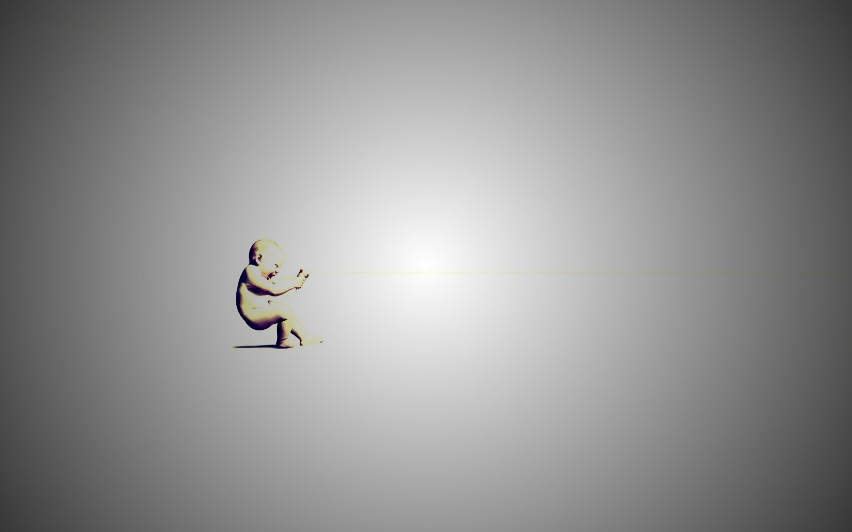 Младенец перетягивает пуповину обои