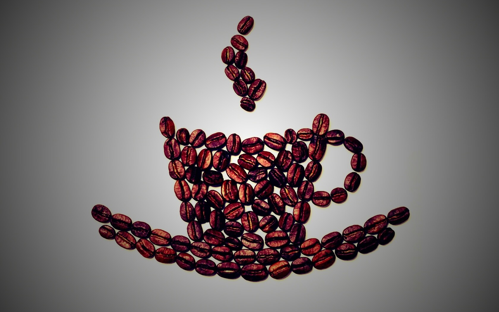 Картина из кофейных зёрен обои