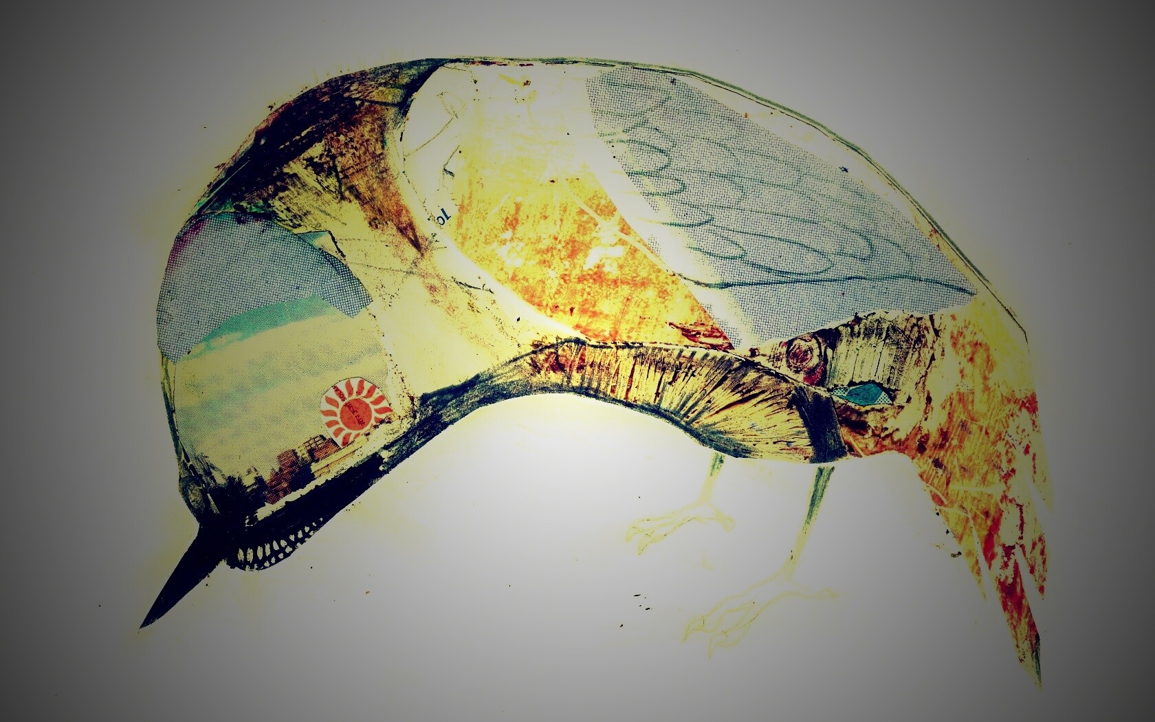 Аппликация Стефана Томпсона "Птица" обои